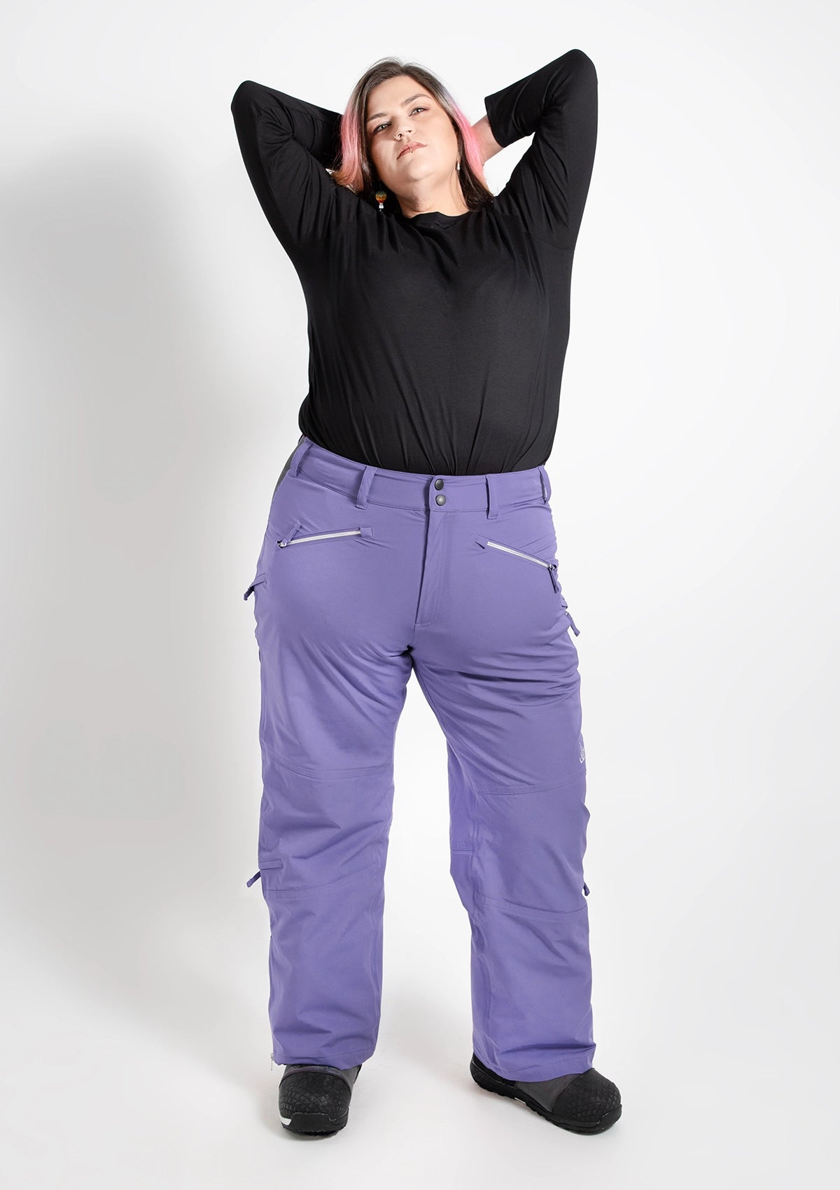 Violet - Zali Snow Pant TALL - Nobody's Princess $Amanda is wearing size AU20/US16 #colour_violet