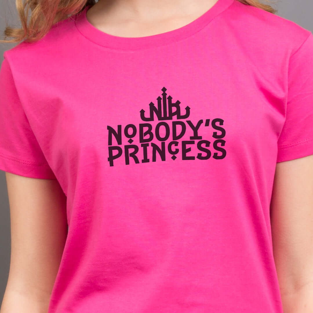 Basic Logo Tee - Black Print - Nobody's Princess