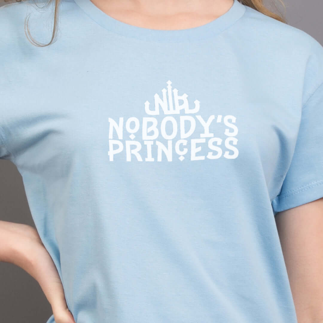 Basic Logo Tee - White Print - Nobody's Princess